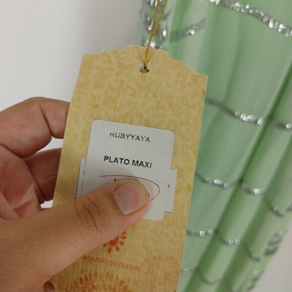 Ruby Yaya Plato Maxi Light Green Women's Size Smal - Picture 6 of 8
